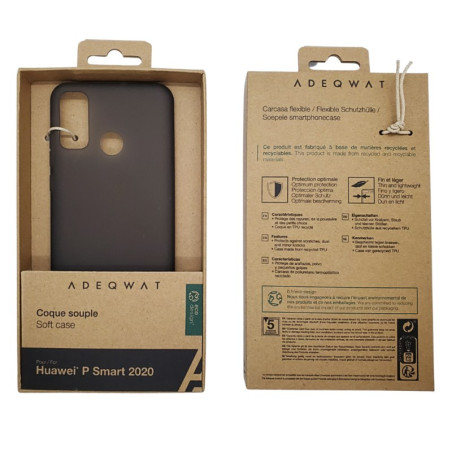 Coque ADEQWAT – Huawei P Smart 2020, Eco Design Noir