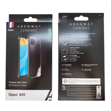 Coque antichoc ADEQWAT Oppo A15 | Smarty