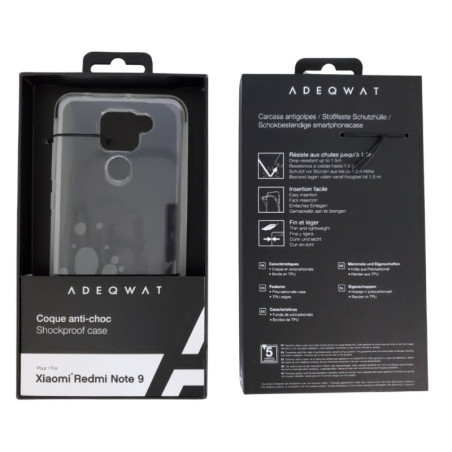 Clear Shockproof Case ADEQWAT Xiaomi Redmi Note 9