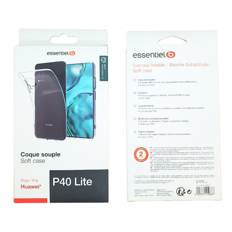 Coque souple transparente ESSENTIELB Huawei P40 Lite Coque souple transparente ESSENTIELB Huawei P40 Lite