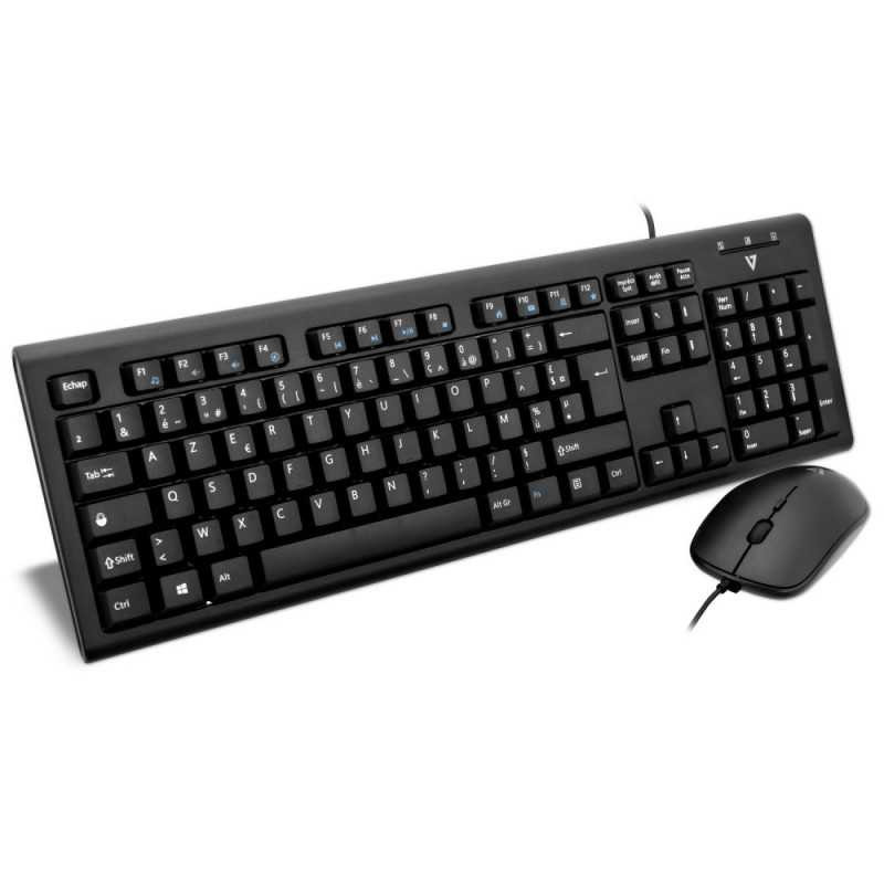 Keyboard and Mouse Combo V7 Wired USB CKU300FR – French AZERTY Keyboard and Mouse Combo V7 Wired USB CKU300FR – French AZERTY