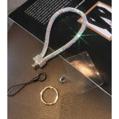 Collier de Coque de Téléphone en Strass Crochet De Renfort E