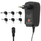 Chargeur universel LinQ T-129 – 30 W, 3 à 12 V, 6 embouts + port USB Chargeur universel LinQ T-129 – 30 W, 3 à 12 V, 6 embouts + port USB