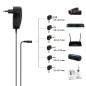 Chargeur universel LinQ T-129 – 30 W, 3 à 12 V, 6 embouts + port USB Chargeur universel LinQ T-129 – 30 W, 3 à 12 V, 6 embouts + port USB