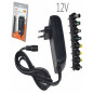 Chargeur universel LinQ T-128P – 36 W, 12 V, 8 embouts
