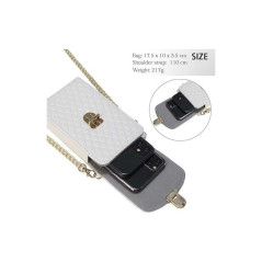 Sac téléphone blanc ceinture fermoirs dorés | Smarty