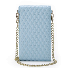 Blue phone bag with belt gold clasps | Smarty