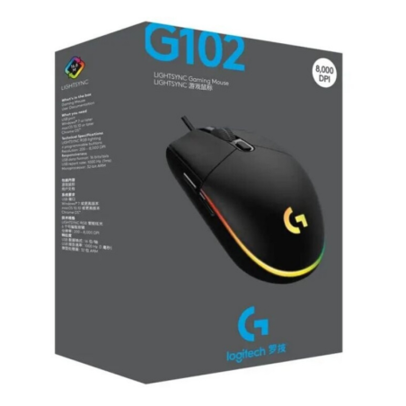 Logitech Souris optique filaire G102 LIGHTSYNC – Noire