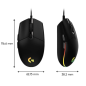 Logitech Souris optique filaire G102 LIGHTSYNC – Noire Logitech Souris optique filaire G102 LIGHTSYNC – Noire
