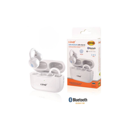 Écouteurs Bluetooth avec Boîtier de Charge - LinQ R9568 - Blanc - Audi