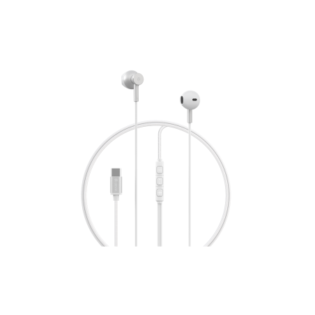 Écouteurs Filaires Métalliques Type-C Devia Smart Series M2 EM111 - Argent — Devia · Smarty Paris 18e