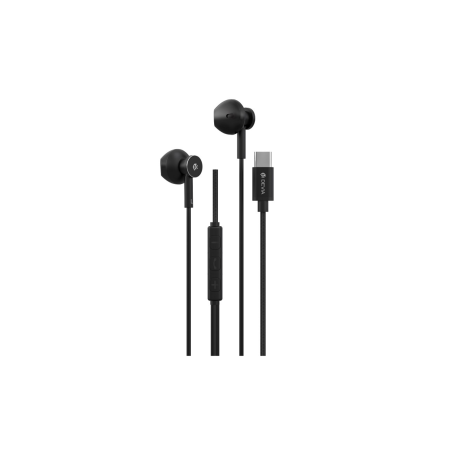 Écouteurs Filaires Métalliques Type-C Devia Smart Series M2 EM111 - Noir — Devia · Smarty Paris 18e