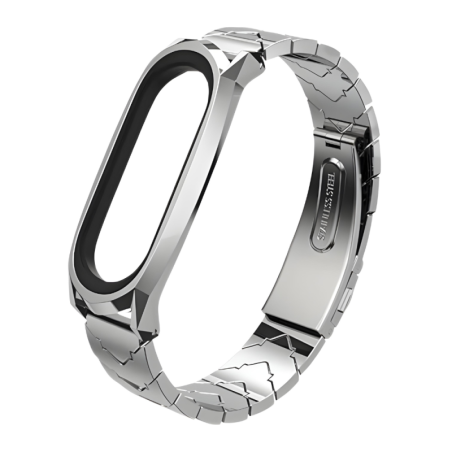 Steel watch strap ECO for Mi Smart Band 3/4/5/6 – Silver