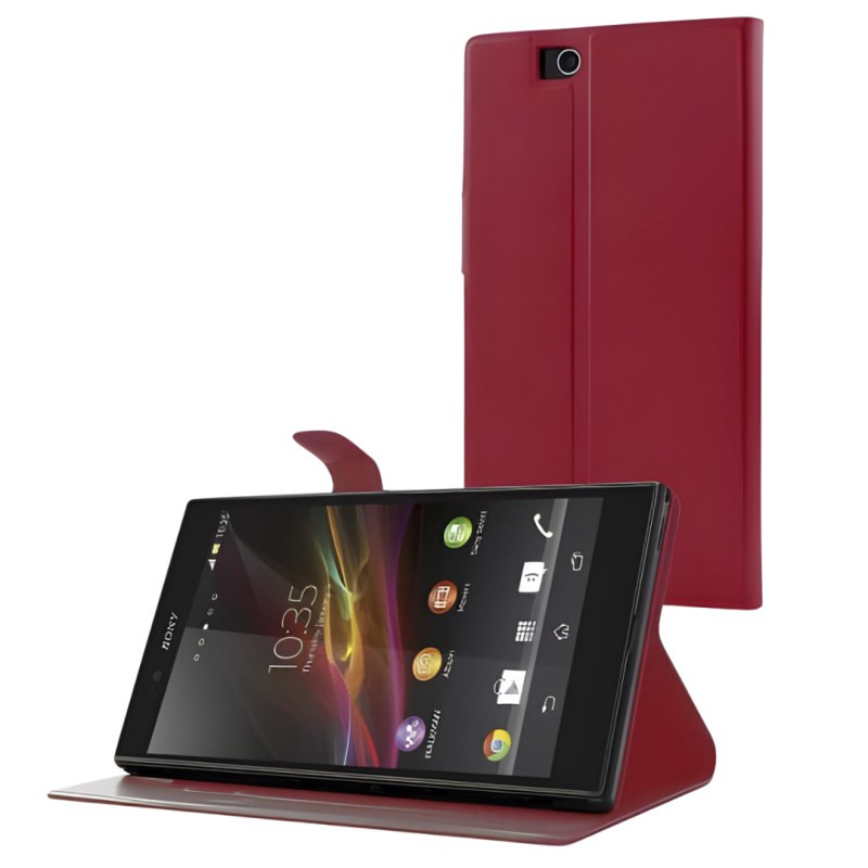 Coque cuir ECO – Sony Xperia Z Ultra Rouge Coque cuir ECO – Sony Xperia Z Ultra Rouge