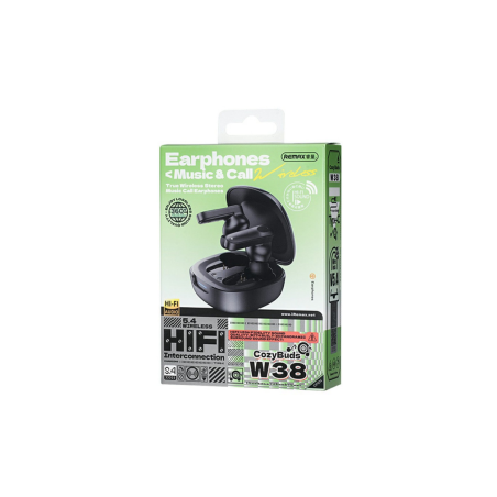 Écouteurs Sans Fil Remax CozyBuds W38 - Noir - Audio Ref G4577 | Smart