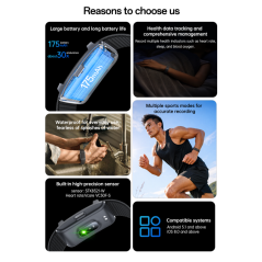 YESIDO IO45 smart band 30-day health tracking