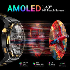 Montre Blackview W90 Pro 1,43 AMOLED Noir