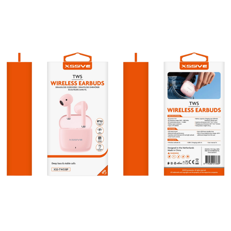 Écouteurs sans Fil XSSIVE XSS-TWS18P - Violet — Accessoire · Smarty Paris 18e