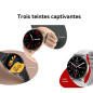 Montre connectée Blackview X20 – AMOLED 1,43 pouces Argent