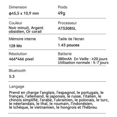 Montre Blackview X20 AMOLED or | Smarty