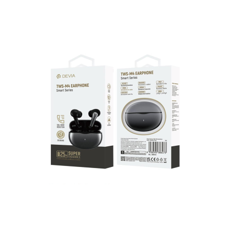 Écouteurs sans fil Bluetooth 25H Devia Smart series TWS M4 - Gris - Au