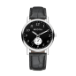 Montre à quartz Modiya pour homme – bracelet cuir PU, petit cadran noir Montre à quartz Modiya pour homme – bracelet cuir PU, petit cadran noir