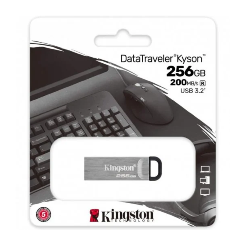 USB Flash Drive Kingston DataTraveler Kyson DTKN/256GB – USB-A 3.2 256GB Silver