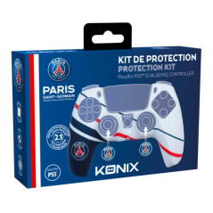 Kit silicone Konix manette PS5 PSG blanc | Smarty