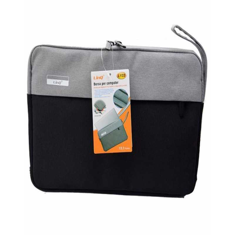 Sac pour ordinateur LinQ L133 – 13,3 pouces Bleu foncé / Gris Sac pour ordinateur LinQ L133 – 13,3 pouces Bleu foncé / Gris