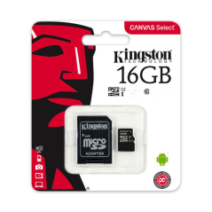 Carte Mémoire Kingston 16 Go - Micro SDHC + A | Smarty Paris