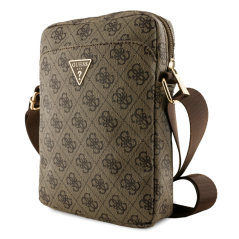 Sac tablette Guess Triangle Logo 10" Marron | Smarty