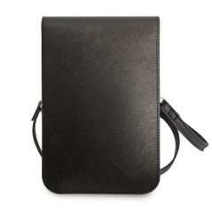 Pochette téléphone Guess Saffiano Triangle Noir | Smarty