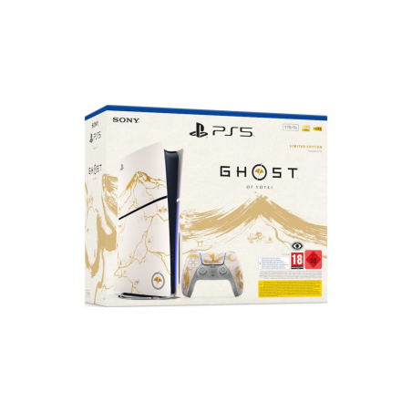 Console Sony PlayStation 5 avec une Manette sans Fil DualSense - PS5 Slim Edition Limitée Or - 1 To SSD - Ghost of Yōtei | Smart