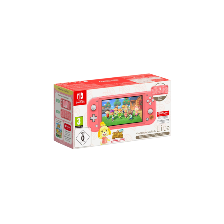Console Switch Lite Nintendo Corail + Animal Crossing + Abonnement NSO 12 Mois | Smarty Paris