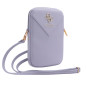 Pochette téléphone Guess GUWBZPGSTEGU – Zip PU Triangle 4G Violet
