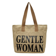 Sac à bandoulière en toile 33*41*12cm - Kaki | Smarty Paris 