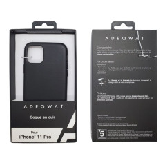 ADEQWAT Leather Case iPhone 11 Pro Black | Smarty