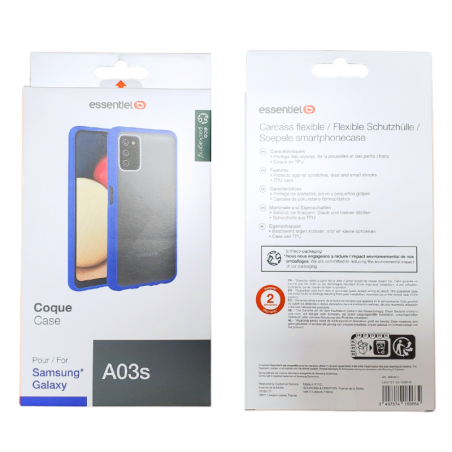 Coque ESSENTIELB Samsung Galaxy A03s – Bleue