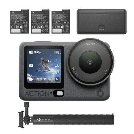 Caméra Sport - Dji - Osmo Action 6 Adventure Combo - Noir · 
