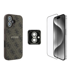 GUESS 3-in-1 iPhone MagSafe Bundle Brown | Smarty