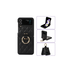 Samsung Galaxy Z Flip black quilted case ECO