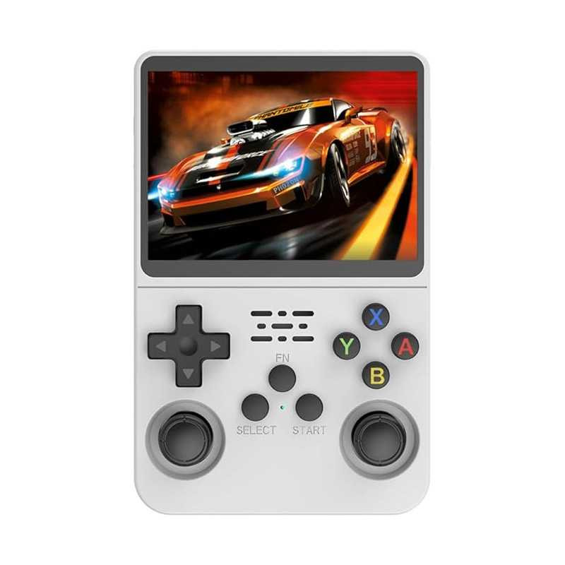 Mini Console de Jeu Vidéo Portable R36s Écran IPS 3,5" 64 Go - Blanc · Smarty Paris