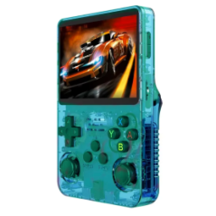 Mini Console de Jeu Vidéo Portable R36s Écran IPS 3,5" 64 Go - Vert · Smarty Paris