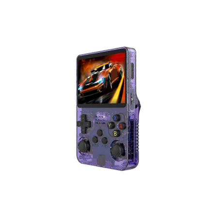 Mini Console de Jeu Vidéo portable R36s Écran IPS 3,5" 64 Go - Violet | Smarty Paris