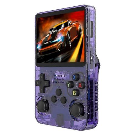 Mini Console de Jeu Vidéo Portable R36s Écran IPS 3,5" 64 Go - Violet · Smarty Paris