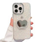 ECO iPhone Case – Pearlescent heart mirror, pearls and crown