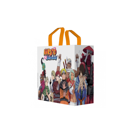 Sac Cabas Shopping Cousus Naruto Shippuden - Blanc | Smarty Paris