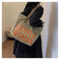 Canvas shoulder bag ECO – 33 x 41 x 12 cm Khaki/Orange Canvas shoulder bag ECO – 33 x 41 x 12 cm Khaki/Orange