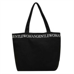 Sac bandoulière toile ECO 33x44x13 Noir | Smarty