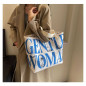 Canvas Shoulder Bag ECO – 33 x 44 x 13 cm Blue Canvas Shoulder Bag ECO – 33 x 44 x 13 cm Blue